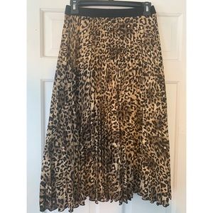 NWT leopard print midi skirt
